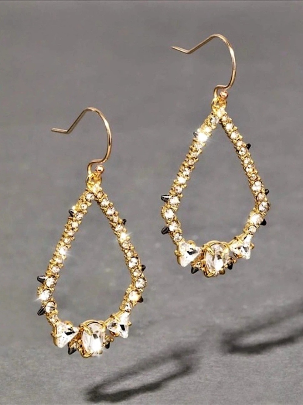 Alexis Bittar Miss Havisham Crystal Spiked Teardrop Earrings